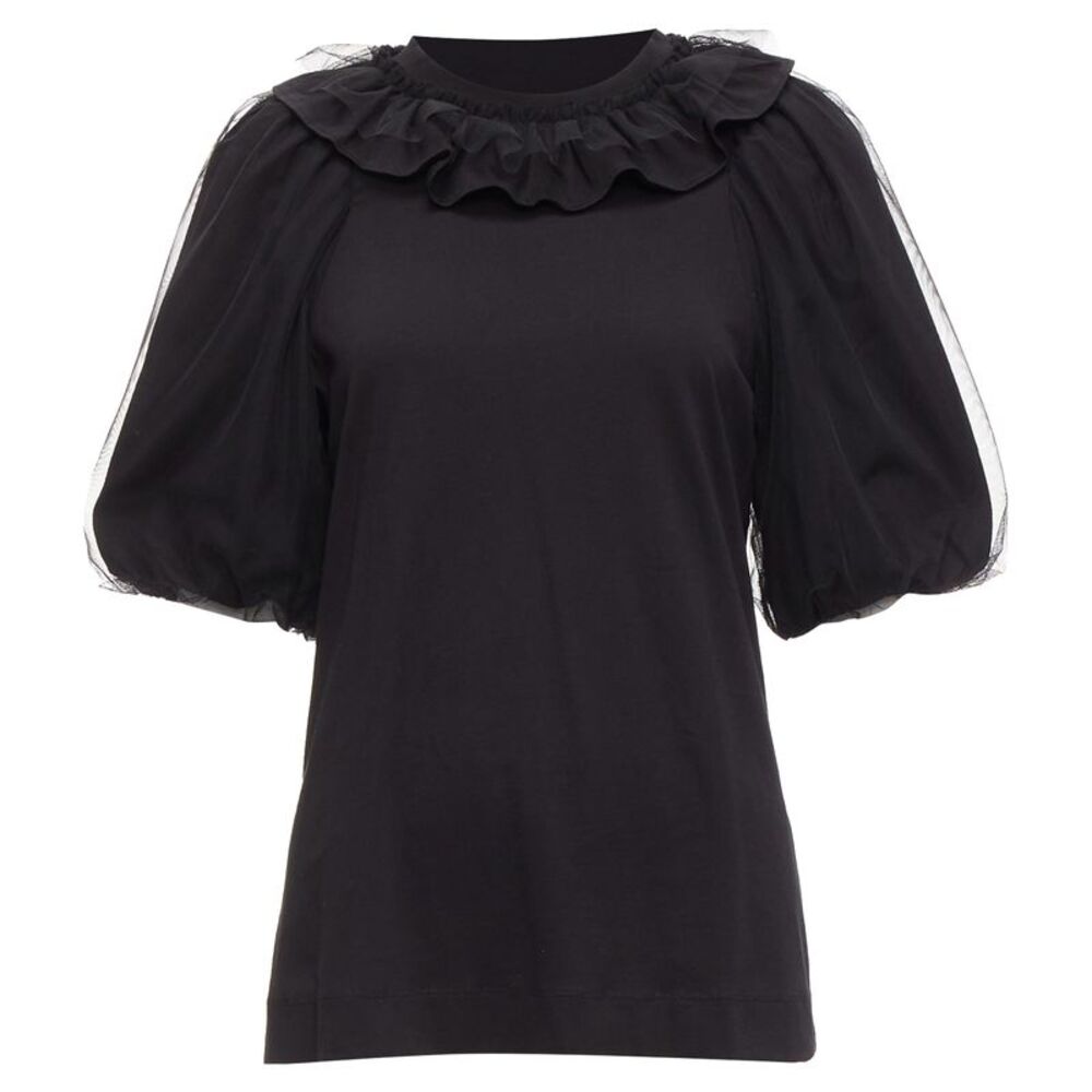 Simone Rocha Cotton Sheer Overlay Tshirt